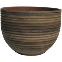 Terracotta Bamboo Effect Plant Pot (H)26cm (Dia)36cm