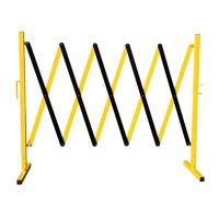 temporary steel expanding barriers yellow black