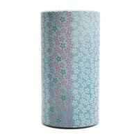 tea canister large blue flower pattern