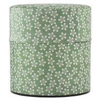 Tea Canister - Blue, Flower Pattern