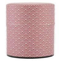 Tea Canister - Red, Wave Pattern