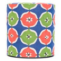 Tea Canister - Blue, Green and Red Circle Pattern