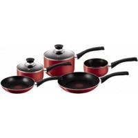 Tefal Bistro 5-Piece Cookware Set, Red