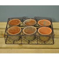 Terracotta Plant Pot & Wire Basket Set (6 Pots) by Fallen Fruits