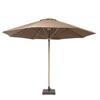 telescopic aluminium parasol in taupe