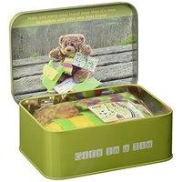 teddy in a tin travel bear gift in a tin by apples to pears