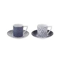 Ted Baker, Espresso Cup & Saucer x 2 I