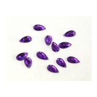 Teardrop Sew & Stick On Acrylic Jewels Purple