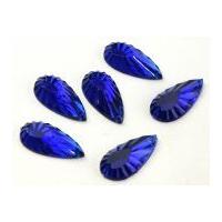 Teardrop Sew & Stick On Acrylic Jewels Royal Blue