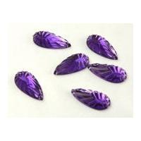 teardrop sew stick on acrylic jewels purple