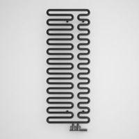 terma swale metallic black towel radiator h1244mm w465mm