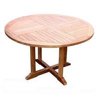 Teak Circular Pedestal Table 1.2m