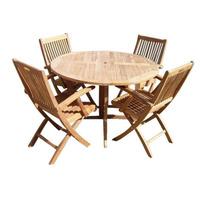 Teak 4 Seater Gateleg Table Set