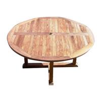 teak round 150cm pedestal table