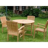 Teak 4 Seater Set Circular