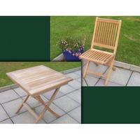 Teak 70cm Folding 2 Seater Set