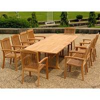 Teak Rectangular Double Extending Table 2.2m-3.0m Teak Rectangular Double Extending Table 1.2m x 2.2m-3.0m