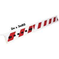 telescopic barrier 2m 3m80 redwhite striped