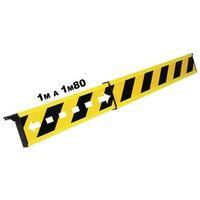 TELESCOPIC BARRIER 1m - 1M80 YELLOW/BLACK STRIPED