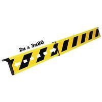 telescopic barrier 2m 3m80 yellowblack striped