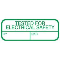 Tested For Electrical Safety Labels, Green Mark & Seal, 40 x 15mm, ...