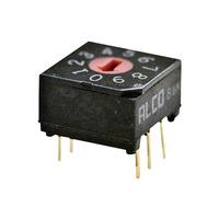 TE 1-1825007-6 DIP Switch Rotary Through Hole Gold 16P Black