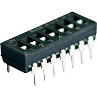 TE 1825002-5 ADF DIP Switch Through Hole Gold 4P Black