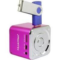 Technaxx MusicMan Mini Soundstation MP3 Player Speaker, Pink