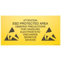 teknis ws300150 esd warning sign 300 x 150mm