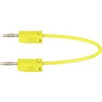 Test lead [ Banana jack 2 mm - Banana jack 2 mm] 0.30 m Yellow MultiContact LK205