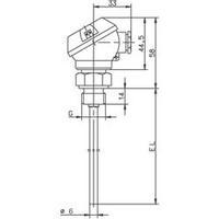 Temperature sensor Sensor type Pt100 ATT.FX.METERING_RANGE_TEMPERATURE-50 up to 400 °C Sensor diameter 6 mm Jumo