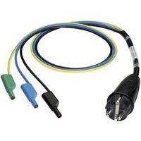 Test lead adapter [ PG plug - Banana jack 4 mm] Scoop-proof Benning Messadapter Schukostecker - 4mm Black, Blue, Green-