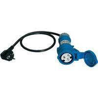 Test lead adapter [ PG plug - CEE Cara connector] Benning Messadapter 16 A CEE - 3-polig Blue