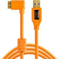 tethertools tetherpro usb 30 male a to micro b right angle 30cm orange