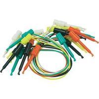 Test lead kit [ Terminals - Terminals] 0.28 m Black, Red, Green, Yellow, White VOLTCRAFT Prüfklipp 58 mm