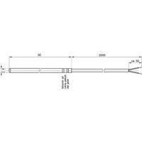 Temperature sensor Silicone Sensor type Pt100 ATT.FX.METERING_RANGE_TEMPERATURE-50 up to 200 °C Cable length 2 m Senso