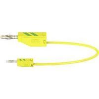 Test lead [ Banana jack 4 mm - Banana jack 2 mm] 0.30 m Green-yellow MultiContact AK205/410