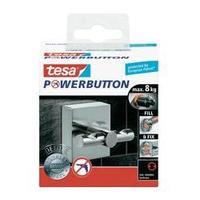 Tesa® Powerbutton Deluxe Hook Square, Stainless Steel