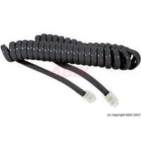 Telephone Cord Rj9 Spiral Black- 2 M