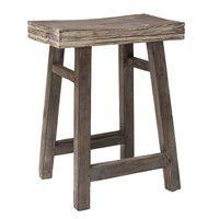 teak wooden stool in natural finish