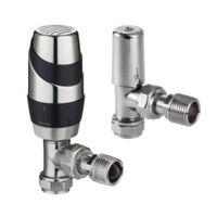 terrier decor chrome plated angled radiator valve