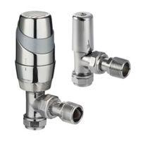 terrier decor chrome plated angled radiator valve