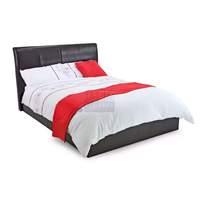 Texas Faux Leather Bed Frame Superking Black