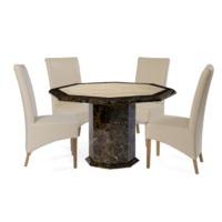 Tenore Octagonal Marble Dining Table with Cannes Chairs