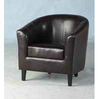 tempo tub chair in expresso brown