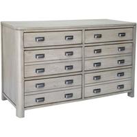 tempest reclaimed pine wide chest of drawer 6 drawer