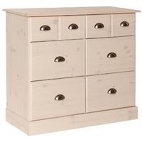 Terra Pine and Whitewash Stain Chest of Drawer - Deep 4+2 Drawer