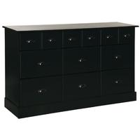 Terra Pine and Dark Stain Chest of Drawer - 6+3 Drawer