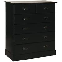 Terra Pine Dark Stain Lacquered 4+2 Chest of Drawer