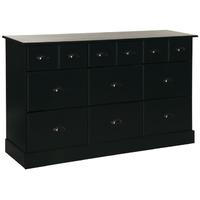 Terra Pine Dark Stain Lacquered 6+3 Chest of Drawer